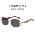 Octagon Sunglasses Fashion Luxury Brand Designer Frameless Sun Glasses Shades UV400 Rimless Eyewear for Women Men. 