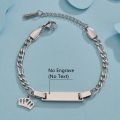 Personalized Stainless Steel Name Baby Bracelet for Newborn Children Gilrs Boy Gifts DIY Custom Cute Crown Charm Bangle Jewelry. 