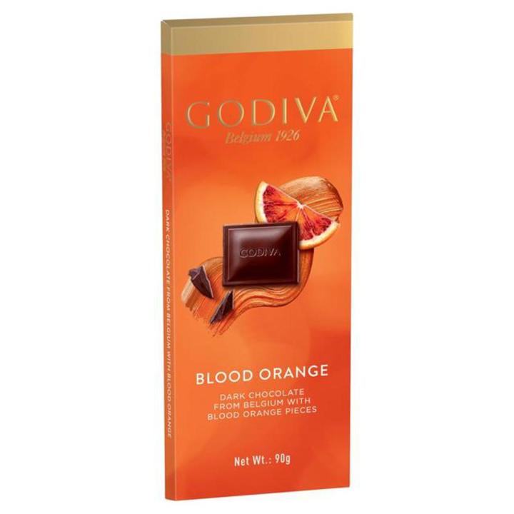 Godiva Pure Dark Chocolate & Blood Orange Bar 90g
