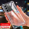 Vivo Y100 5G Durable Silicon Clear Silicon Case Reinforced Air Corner Drop Resistant Casing Cover. 
