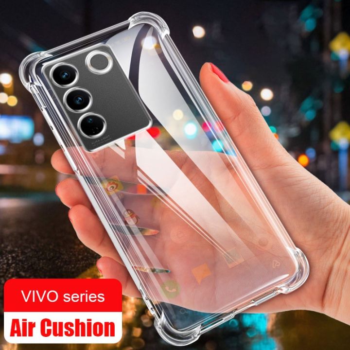 Vivo Y100 5G Durable Silicon Clear Silicon Case Reinforced Air Corner Drop Resistant Casing Cover