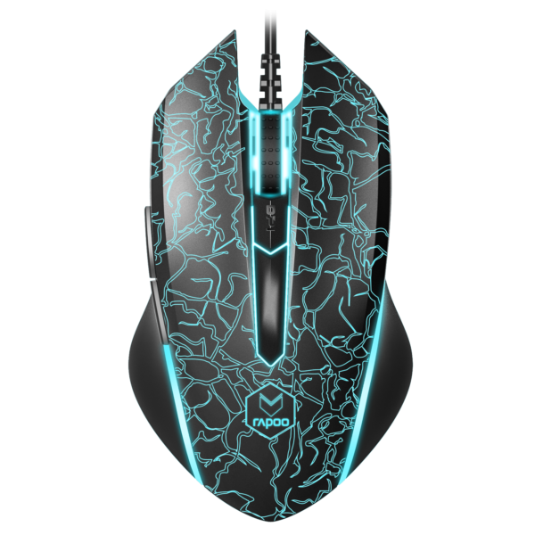 Rapoo V18 Gaming Optical Mouse Black With Blue Lighting
