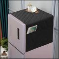 Cotton Quilted Fridge cover with Multi-Purpose Side Pockets. 