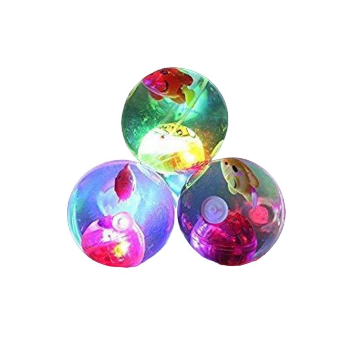Rubber Bouncy Light Ball Toy For Children - Soft LED Light Ball - Glowing Luminous Rubber Ball for Kids and Babies, Ideal for Bouncing and Play