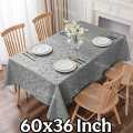 4 6 & 8 Seater Tablecloth with beautiful Spill-Proof Table Cloth in Washable Oil Proof anti-scalding Pvc Vinyl Table Cover Decoration for Kitchen Dining 60X90. 