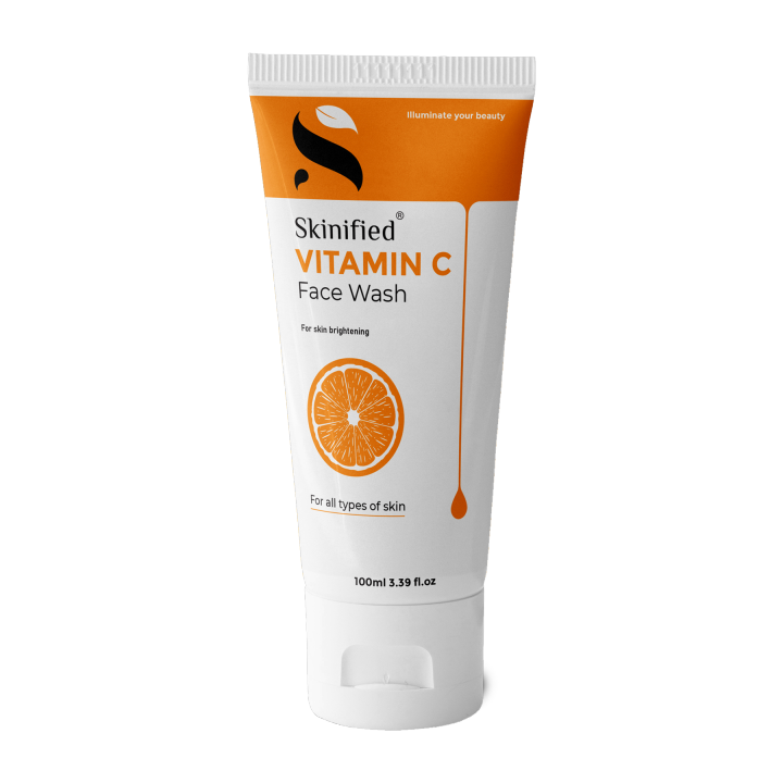 Skinified Vitamin C Face Wash Foaming 100ML- Deep-Cleansing - Oil-Controlling - Purifying - Brightening Face Wash - Antioxidant - rich face wash - Youthful glow face wash