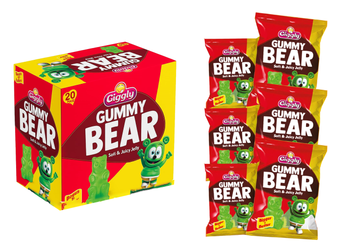 Giggly gummy Bear soft jelly 20 pcs box