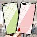 Applicable to Samsung s21Ultra/s20fe note20/S10e/S8/S9p Gradient Solid Color Glass Phone Case. 