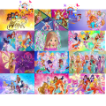 WinX Club Fancy Backdrop Princess Theme Fancy Panaflex Fairy Birthday Party Banner Code 25. 