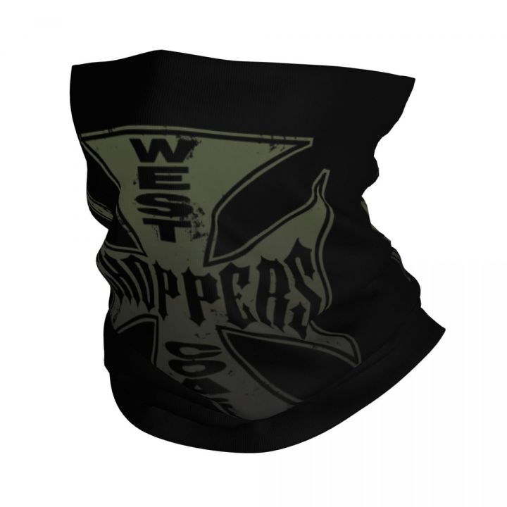【NEW】 Custom West Coast Chopper Iron Cross Winter Headband Neck Warmer Men Women Hiking Running Tube Scarf Face Bandana Gaiter
