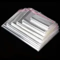 Best 50 Qty Transparent Plastic Poly Bag In 5 Sizes- PP Bags -BOPP- Cellophane-Bags With Adhesive Sealing- Reusable- Perfect For Packing N Securing Of Clothes Jewellery Food And Many Different Items- Gift Packing- Many Other Sizes Also Available- SubRung. 