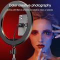 Colorful LED RGB Ring Light MJ26, MJ33, MJ36, MJ45 with 7 Ft Tripod Stand and Phone Holder, Multicolor Round Shape Light with Different Color Modes and Brightness Level for Phone Camera, Selfie Live Stream, Video Shooting and Makeup. 