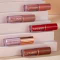 03 Piece set  waterproof long lasting lip gloss cosmetics liquid lipstick high cleaning. 