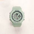 Douyin Internet celebrity multi-functional matcha green electronic watch for boys and girls, student sports alarm clock, luminous LCD couple watch. 