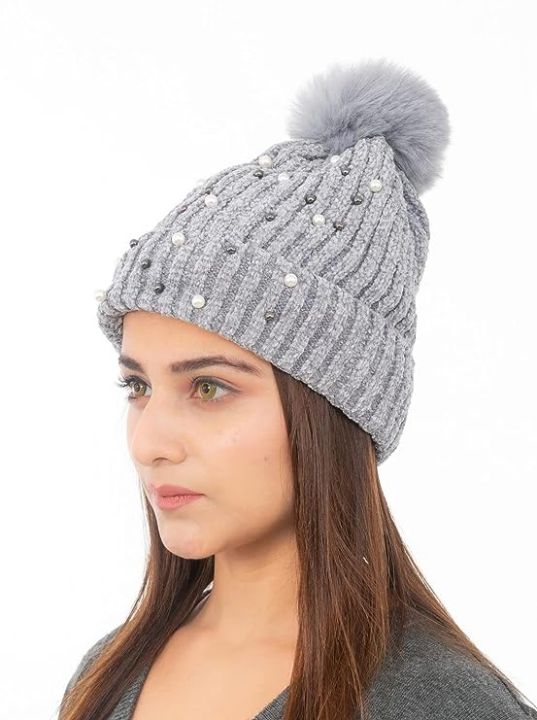 AMOLDO%20Wool%20Beanies%20Women%20Poms%20Fashion%20Pearl%20Knitted%20Hat%20Girls%20Female%20Beanie%20Cap%20Stylish%20Moti%20Cap%20-%20Image%203