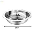 Dual Sided Soup Cookware Hot Pot Cooker Cooking Pot Shabu Hot Pot for Travel Household. 