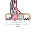 2 USB 2.0 Ports PC Computer Case Front Assembly I-O Panel USB Audio Port Mic Earphone Cable. 