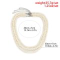 Kunjoe 3pcs/set White Imitation Pearls Choker Necklace For Men Bohemian Pearl Beaded Neck Women Jewelry Collar Accessories. 