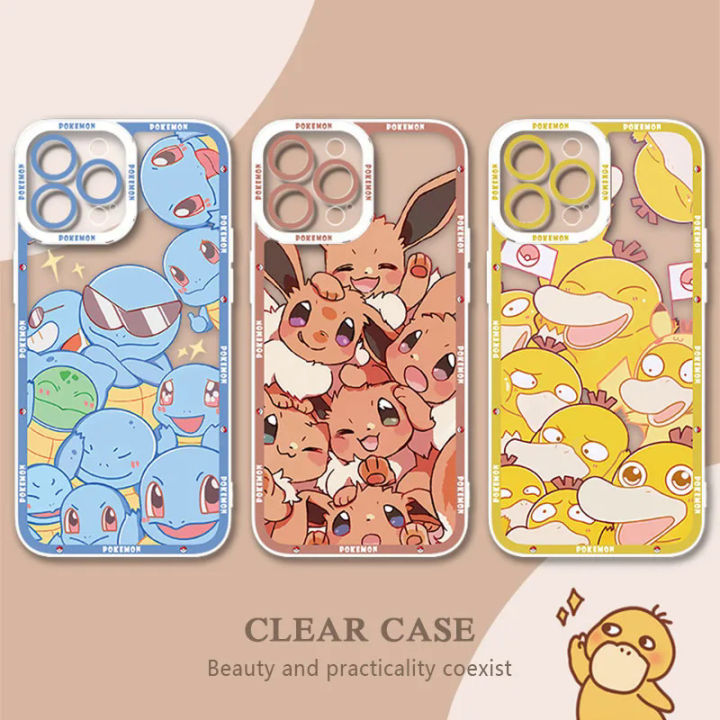 【AmbitionmA】Cartoon P-Pokemon Soft Silicone Case For Samsung Galaxy S23 S22 Ultra S21 S20 FE S10 Plus Note 20 10 9 A14 A24 A34 A54 Cover
