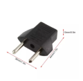EU Adapter Plug 2 Flat Pin To Round Socket Power Charger. 