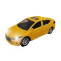 Hyundai Elantra Die cast 1:32 Scale Model With Lights and Sound - Alloy Children's Sports Model Car Die-Cast Metal Toy Car - Front Doors Open - Size Approx. 5 inch - Yellow. 