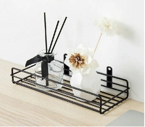 Bathroom Bookcase, Free Punch Toiletry Stand, and Wall-Mounted Shower Gel Storage Are All Items  In The Corner, a Storage Rack