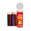 Goldfish Flupa 12 Colour Half Size Plastic Can Pencils (01 Pack). 