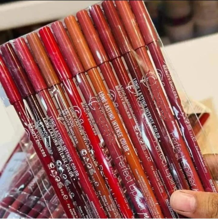 12/6Pcs Professional Lip Liner Set, Waterproof Matte Lip Liner Pencil, Smooth Lip Makeup Cosmetic Pen Set