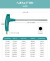 T-Handle Hex Key Dual End Allen Wrench 2mm-10mm, T-Handle Spanner Hand Tools For Bike Repair. 