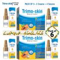 Pack of 6 - 2 Skin Whitening Creams + 4  Skin Lightening Serums - Achieve Radiant and Whitened Skin. 