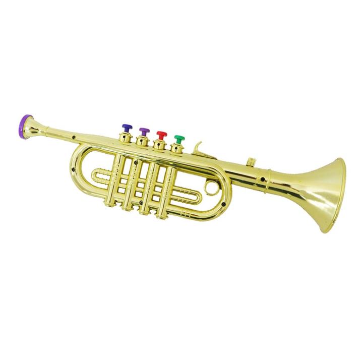 【Best Price Guaranteed 】Plastic Trumpet with 3 Colored Keys for Early Developmental Toy