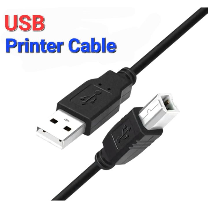 USB Printer Cable 1.3 meter (4.5 feet) High-Quality Branded New USB Printer Cable Compatible With Laptop, Scanner, PC, Printer
