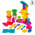 Playdough Ice Cream Parlor Set: Colorful Clay Pretend Play Kit for Kids - Fun and Educational Ice Cream Maker Machine Set with 6 Unique Clay Colors. 