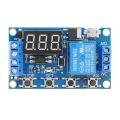 DC 6-30V Support Micro USB 5V LED Display Automation Cycle Delay Timer Relay Control Off Switch For Incubators. 