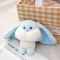 Children's cute plush toys, rabbits, big ears, rabbits, ragdolls, easy to clean, keys, pendants, dolls. 