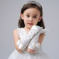 Princess Girls Gloves Satin Long Gloves Children's Day Gifts Party Prom Dance Gloves with Bowknot Children Dress Accessories. 