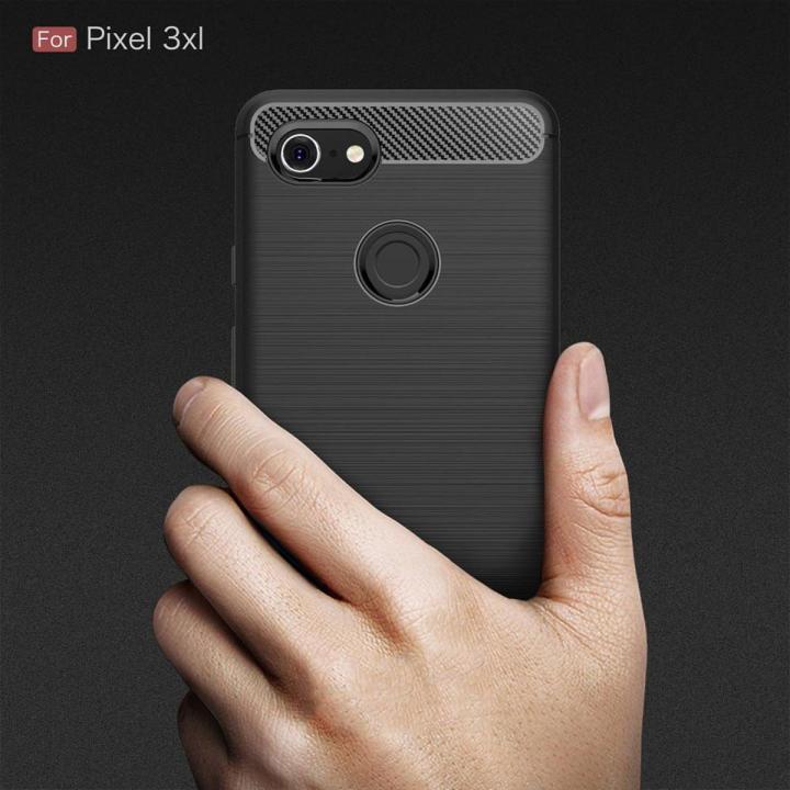 Google Pixel 3XL Case Carbon Fiber Shockproof Slim Fit Flexible Protective Cover For Google Pixel 3 xl