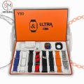 Y80 Ultra Smart Watch Box/Ultra Watch Box 10 in 1 with Different Straps and Case/Cover / Bluetooth Watch With High Quality Calling Experience/  Beautiful High Quality watch / Premium Watch/. 
