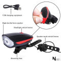 Noor's Speaker Bicycle Lights, Bicycle USB Rechargeable Bike Horn and Super Bright Light Rechargeable Bike Cycle light & Horn with High Low Flashing Beam and 140 DB Sound with 5 Different Horn Modes, Best Light for Night with Loud Horn, Lights,Horn. 