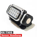 USB Rechargeable Sensor Headlight HX-816S Powerful LED Flashlight Headlamp Torch Head Light Camping Fishing Mining Light Lamp Torch - hx-t90s. 