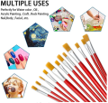 Pack of 12 Paint Brushes - Multi-Shape High Quality Paint Brushes Set - Acrylic Artist Paint Brush Set - Oil Painting Brush - Multipurpose Brushes -Craft Paint Brushes. 