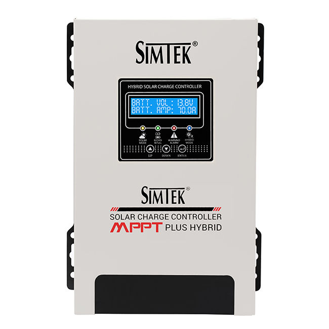 Simtek Mppt Plus Hybrid Solar. Charge Controller 170v Voc 70amp 48v Fully Automatic With Dual Lcd & Led Display
