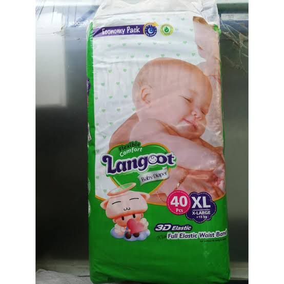 Langoot Baby Diaper Size-5 , Xl +15kg (40-pcs