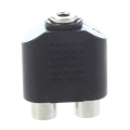 3.5mm Female Jack to Dual RCA Female Phono Adapter Connector. 