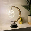 LED Lights Moon Shaped Decorative Battery Powered Moon-Star Night Light for Home. 