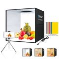 PULUZ 40cm/16 Inches Folding Portable Ring Light USB Photo Lighting Studio Shooting Tent Box with 6 x Dual-side Color Backdrops, Size: 40cm x 40cm x 40cm (Black). 
