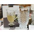DELISOGA Glassware 1.85 Liter Water Jug - Pitcher- High Borosilicate Glass. 