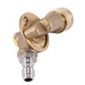 Pivoting Coupler for Pressure Washer Nozzle, Gutter Cleaner Attachment for Gutter Cleaning, 240 Degree, 4500 Psi, 1/4 Inch Quick Connect 7 Different Cleaning Angles. 