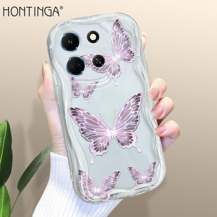 Hontinga%20for%20Infinix%20Note%2030%204G%205G%20Back%20Cover%20Beautiful%20Butterfly%20Cream%20Texture%20Phone%20Case%20Wavy%20Edge%20Soft%20Silicone%20Cover%20-%20Image%202