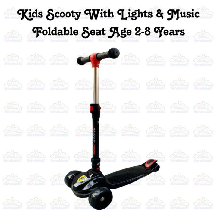 Kids Boy Girl Foldable Scooter Scooty With Wheels Lights and Music Imported